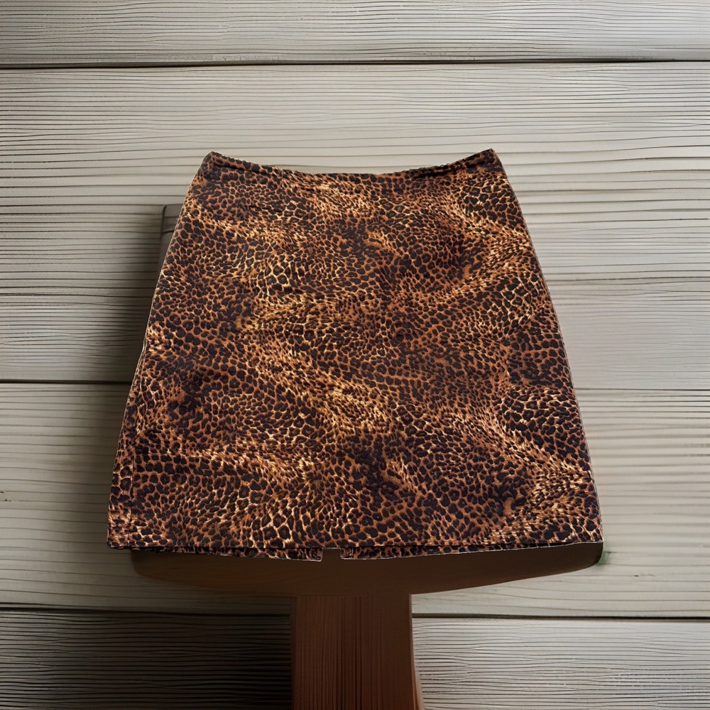 High Waisted Mini Skirt Womens 6 Leopard Edgy Party Going Out Sexy Party 584